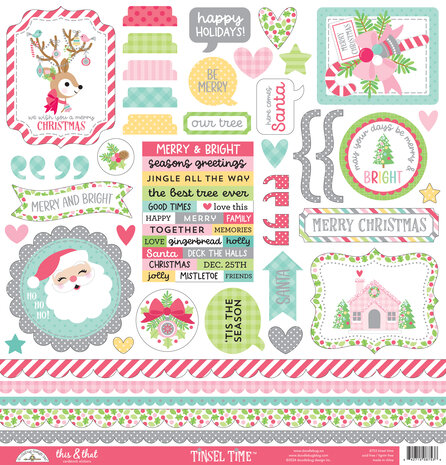 Doodlebug Design Tinsel Time This & That Stickers (8753)