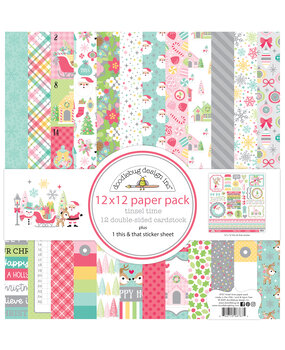 Doodlebug Design Tinsel Time 12x12 Inch Paper Pack (8767)