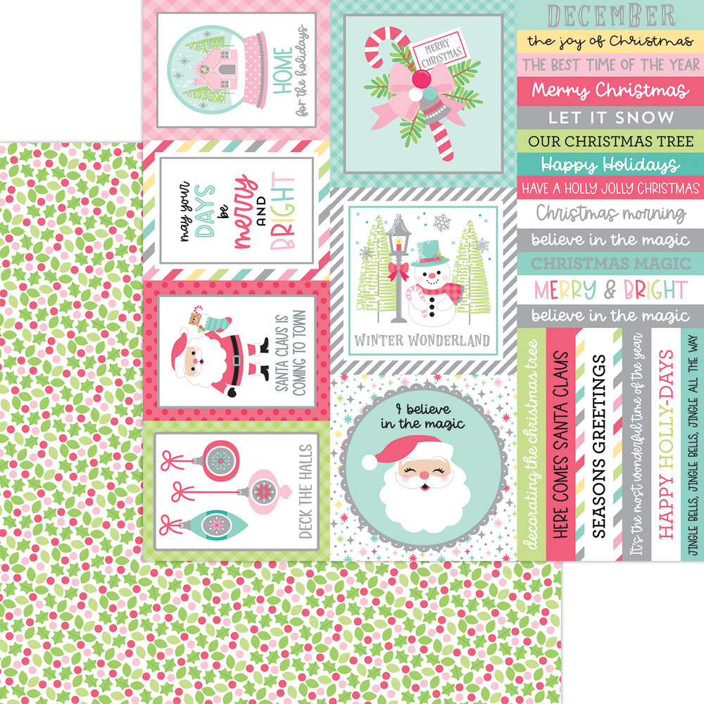 Doodlebug Design Tinsel Time 12x12 Inch Paper Pack (8767)