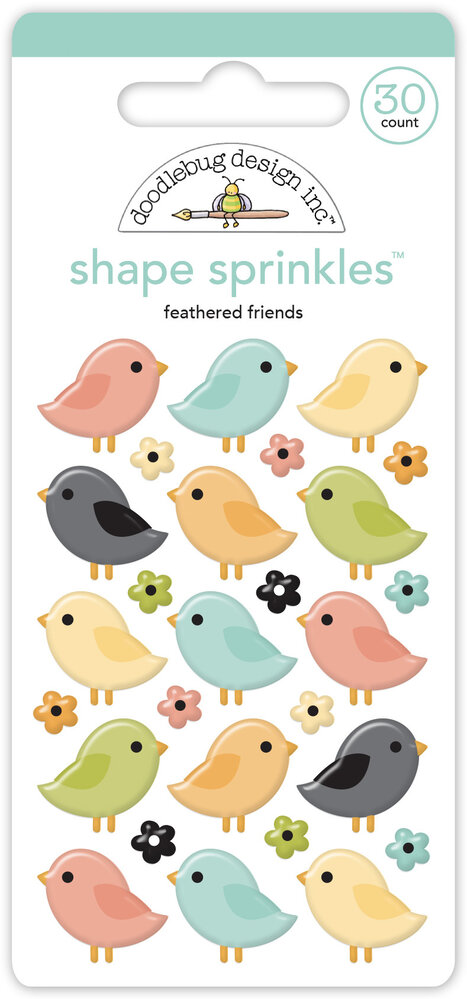 Doodlebug Design Farmhouse Feathered Friends Shape Sprinkles (8616) Doodlebug Design Farmhouse Feathered Friends Shape Sprinkles (8616)
