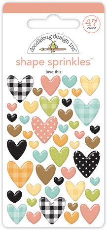 Doodlebug Design Farmhouse Love This Shape Sprinkles (8617)