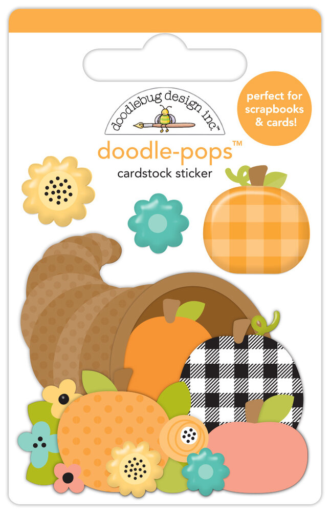 Doodlebug Design Farmhouse Horn A Plenty Doodle-Pops (8622)