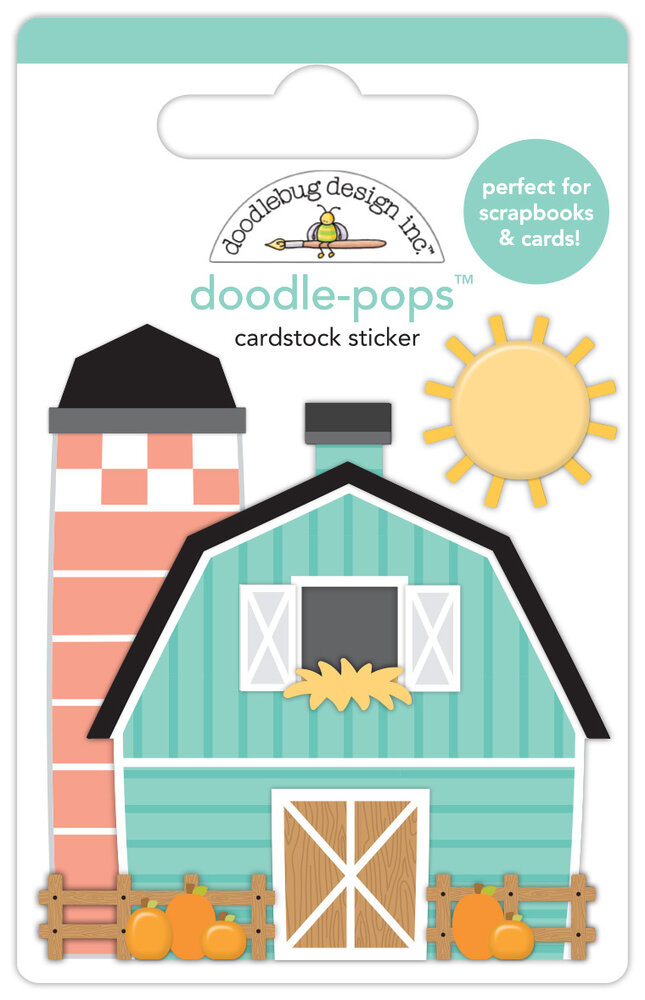 Doodlebug Design Farmhouse Barn In The Usa Doodle-Pops (8624)