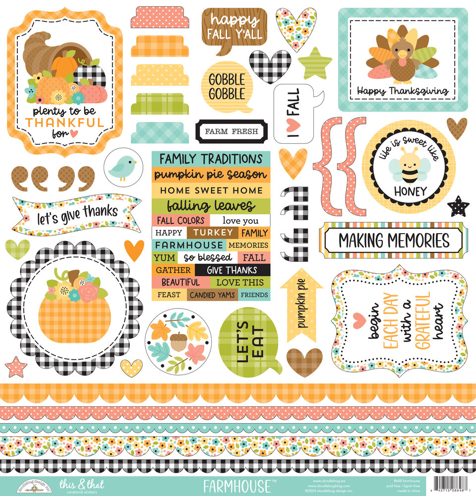 Doodlebug Design Farmhouse This & That Stickers (8648)