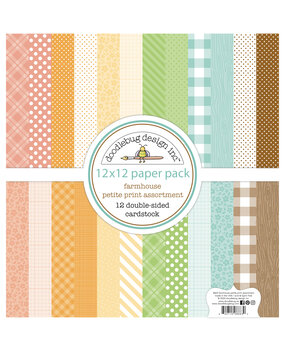 Doodlebug Design Farmhouse 12x12 Inch Petite Prints Assortment Pack (8663)