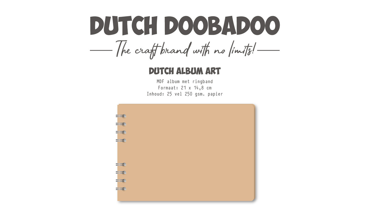 Dutch Doobadoo Dutch Album Art A5 MDF Album w/ Ring Binder - Landscape (474.300.011) (OUTLET)
