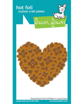 Lawn Fawn Floral Heart Hot Foil Plates (LF3620) Lawn Fawn Floral Heart Hot Foil Plates (LF3620)