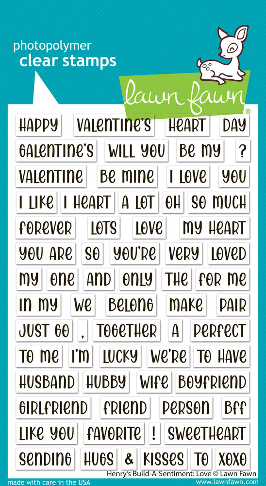 Lawn Fawn Henry's Build-A-Sentiment: Love Clear Stamps (LF3605) Lawn Fawn Henry's Build-A-Sentiment: Love Clear Stamps (LF3605)