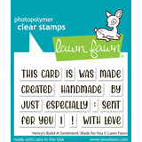 Lawn Fawn Henry's Build-A-Sentiment: Made for You Clear Stamps (LF3606)