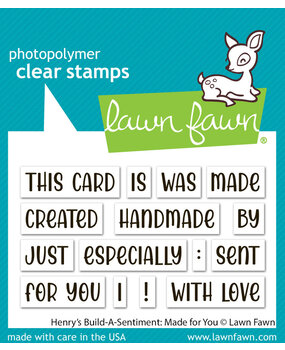 Lawn Fawn Henry's Build-A-Sentiment: Made for You Clear Stamps (LF3606)