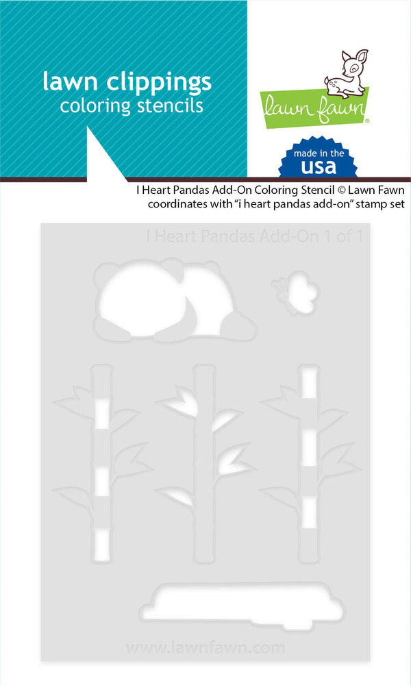 Lawn Fawn I Heart Pandas Add-On Lawn Clippings Coloring Stencils (LF3601) (DISCONTINUED) Lawn Fawn I Heart Pandas Add-On Lawn Clippings Coloring Stencils (LF3601) (DISCONTINUED)