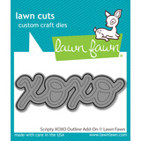 Lawn Fawn Scripty XOXO Outline Add-On Lawn Cuts Dies (LF3616)