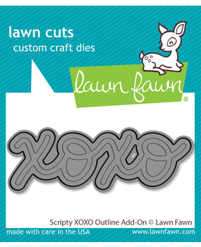 Lawn Fawn Scripty XOXO Outline Add-On Lawn Cuts Dies (LF3616)