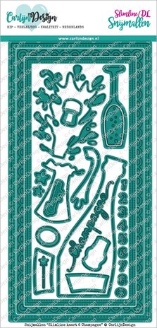CarlijnDesign Dies Slimline Card 6 Champagne (CDSN-0111) CarlijnDesign Dies Slimline Card 6 Champagne (CDSN-0111)
