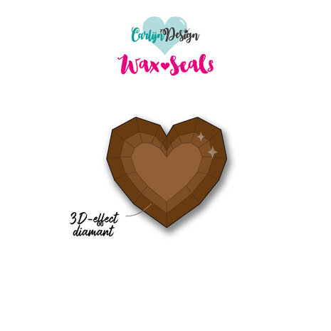 CarlijnDesign Wax Seal Stamper 54 Ruby Heart (CDWX-0083) CarlijnDesign Wax Seal Stamper 54 Ruby Heart (CDWX-0083)