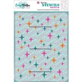 CarlijnDesign Stencils A6 Twinkle Stars (3pcs) (CDSC-0039)