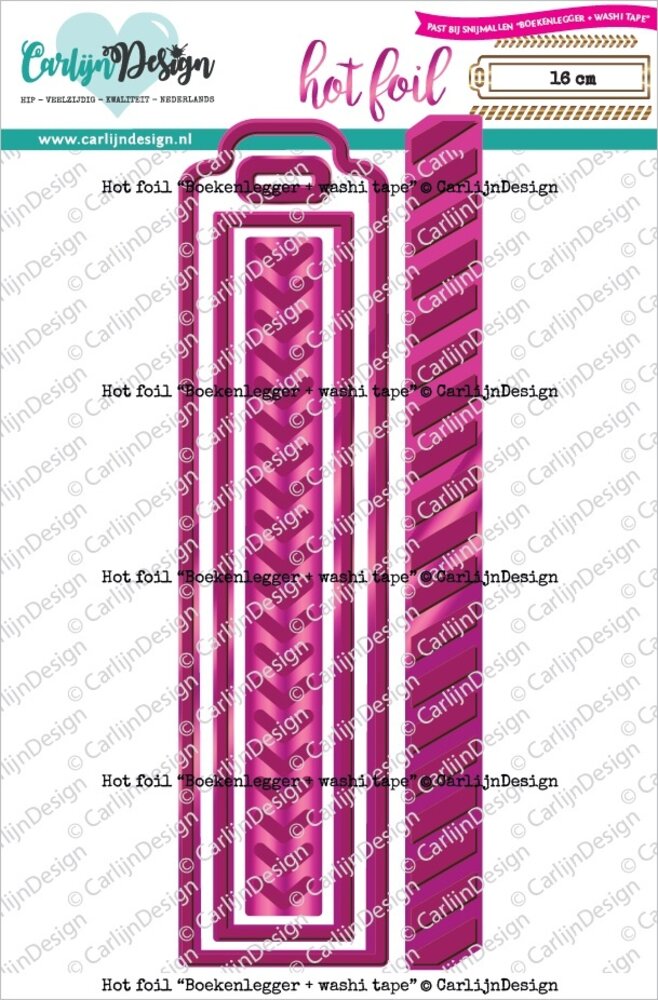 CarlijnDesign Hot Foil Boekenlegger & Washi Tape (CDHF-0067) CarlijnDesign Hot Foil Boekenlegger & Washi Tape (CDHF-0067)