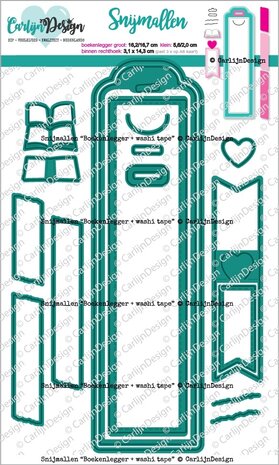 CarlijnDesign Snijmallen Boekenlegger & Washi Tape (CDSN-0287)