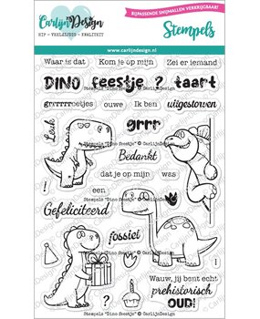 CarlijnDesign Stempels Dino Feestje (CDST-0134)