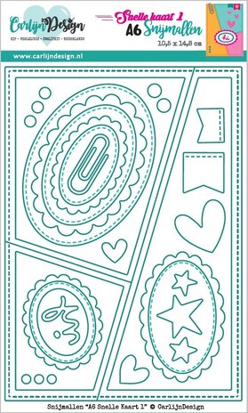 CarlijnDesign Dies A6 Quick Card 1 (CDSN-0279) CarlijnDesign Dies A6 Quick Card 1 (CDSN-0279)