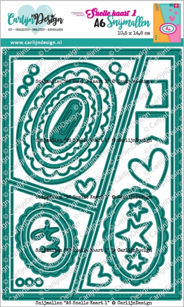 CarlijnDesign Dies A6 Quick Card 1 (CDSN-0279) CarlijnDesign Dies A6 Quick Card 1 (CDSN-0279)