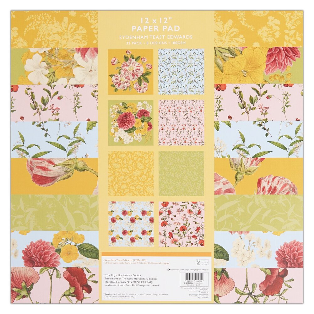 Papermania Edwards 12x12 Inch Paper Pad (RHS 101306) Papermania Edwards 12x12 Inch Paper Pad (RHS 101306)