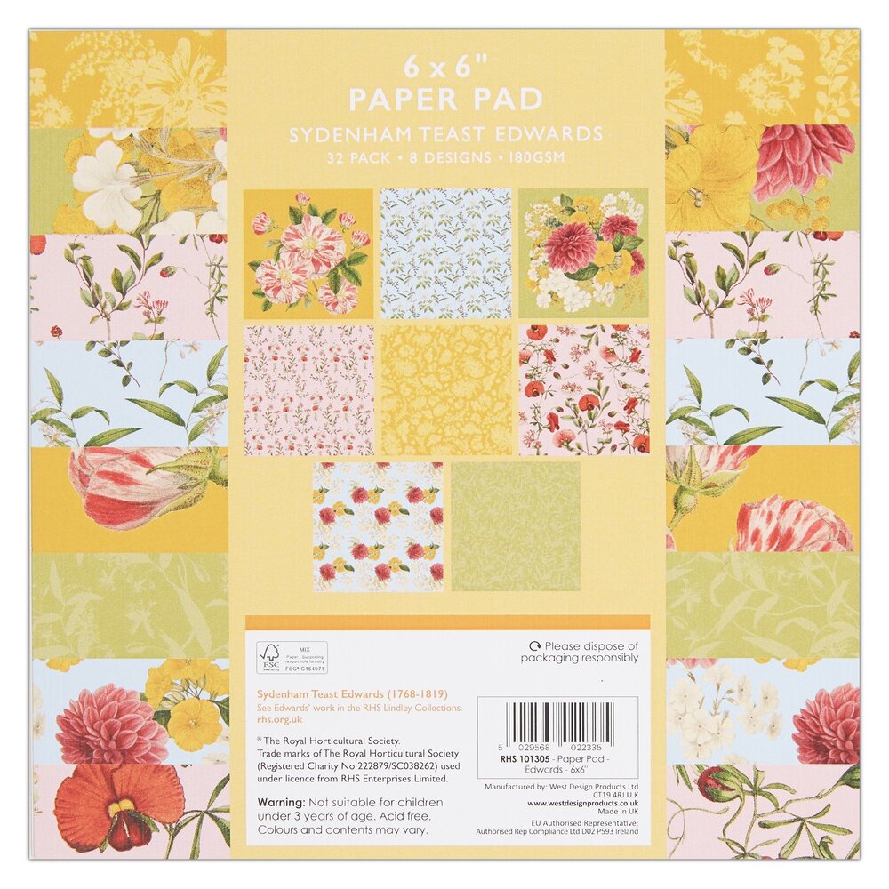 Papermania Edwards 6x6 Inch Paper Pad (RHS 101305)