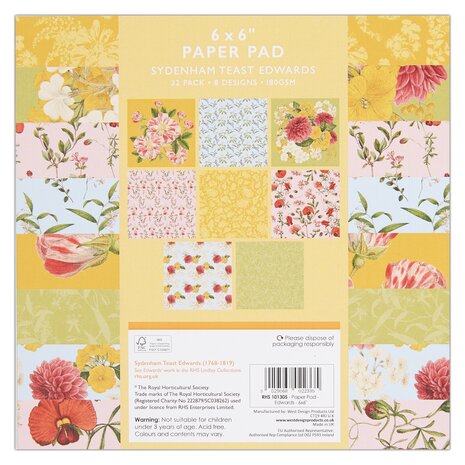 Papermania Edwards 6x6 Inch Paper Pad (RHS 101305)