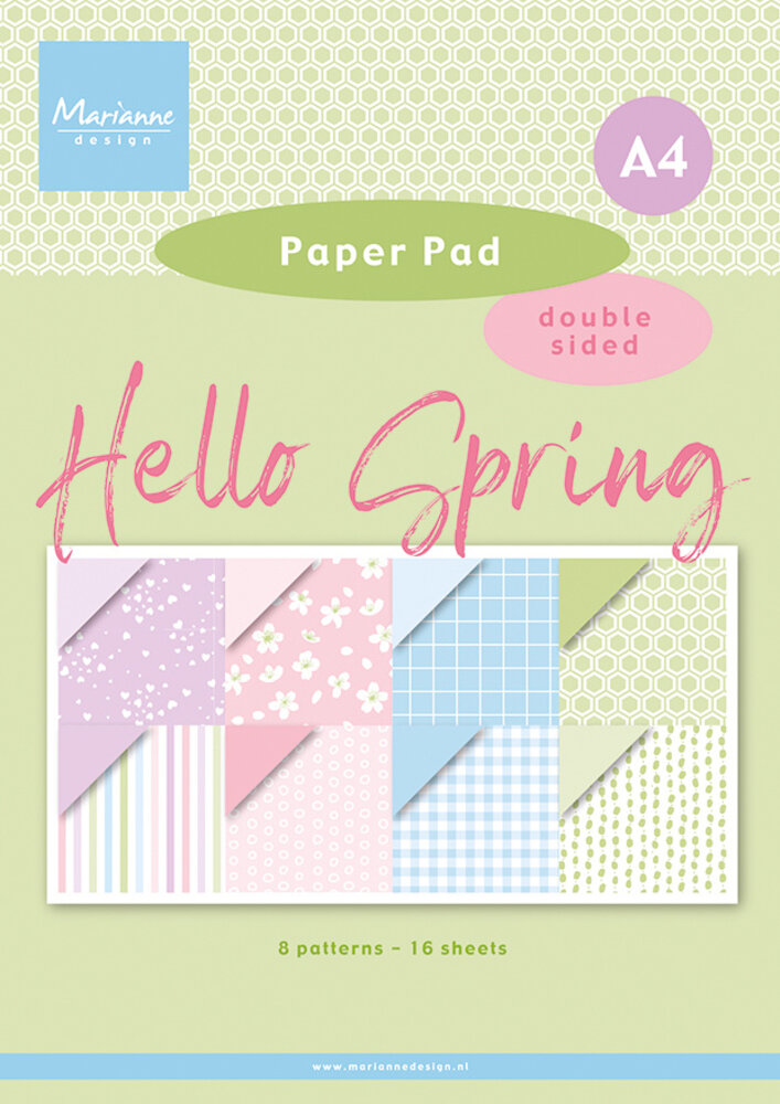 Marianne Design Paper Pad A4 Hello Spring (PK9199) Marianne Design Paper Pad A4 Hello Spring (PK9199)
