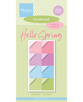 Marianne Design Cardstock 15x30cm Hello Spring (PK9200)
