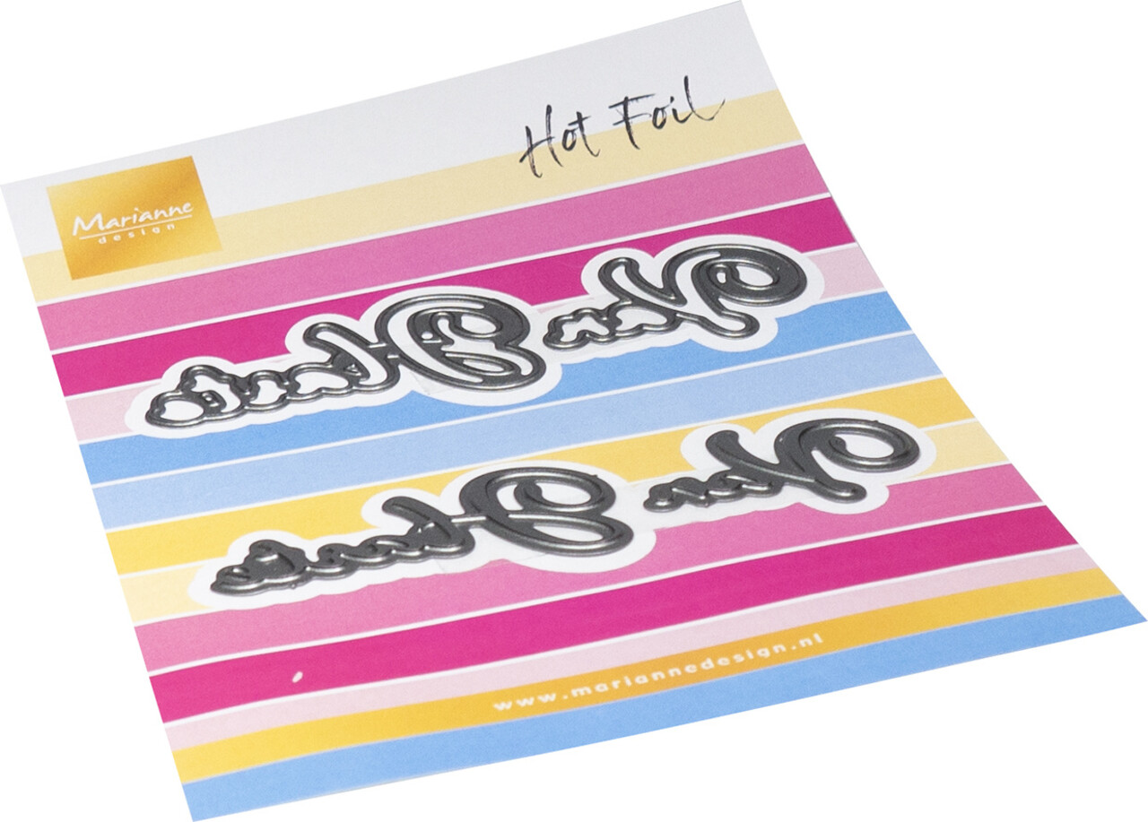 Marianne Design Hot Foil Plate Van Harte (CR1681) (DISCONTINUED)