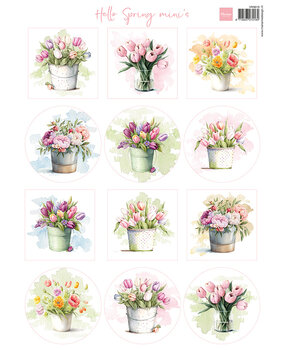 Marianne Design Decoupage Sheet A4 Hello Spring Mini's (VK9619) (DISCONTINUED)