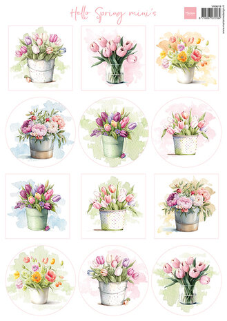 Marianne Design Decoupage Sheet A4 Hello Spring Mini's (VK9619) (DISCONTINUED) Marianne Design Decoupage Sheet A4 Hello Spring Mini's (VK9619) (DISCONTINUED)
