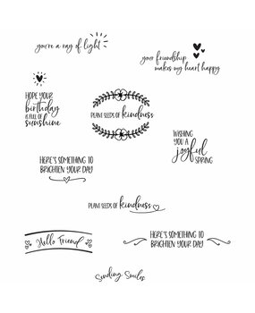 Sizzix Clear Stamps by Catherine Pooler Sending Sunshine Sentiments (16pcs) (666793) Sizzix Clear Stamps by Catherine Pooler Sending Sunshine Sentiments (16pcs) (666793)