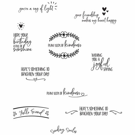 Sizzix Clear Stamps by Catherine Pooler Sending Sunshine Sentiments (16pcs) (666793) Sizzix Clear Stamps by Catherine Pooler Sending Sunshine Sentiments (16pcs) (666793)