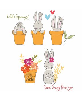 Sizzix Clear Stamps by Catherine Pooler Bunny Bits & Blooms (12pcs) (666794) Sizzix Clear Stamps by Catherine Pooler Bunny Bits & Blooms (12pcs) (666794)