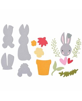 Sizzix Thinlits Die by Catherine Pooler Bunny Bits & Blooms #2 (15pcs) (666795) Sizzix Thinlits Die by Catherine Pooler Bunny Bits & Blooms #2 (15pcs) (666795)