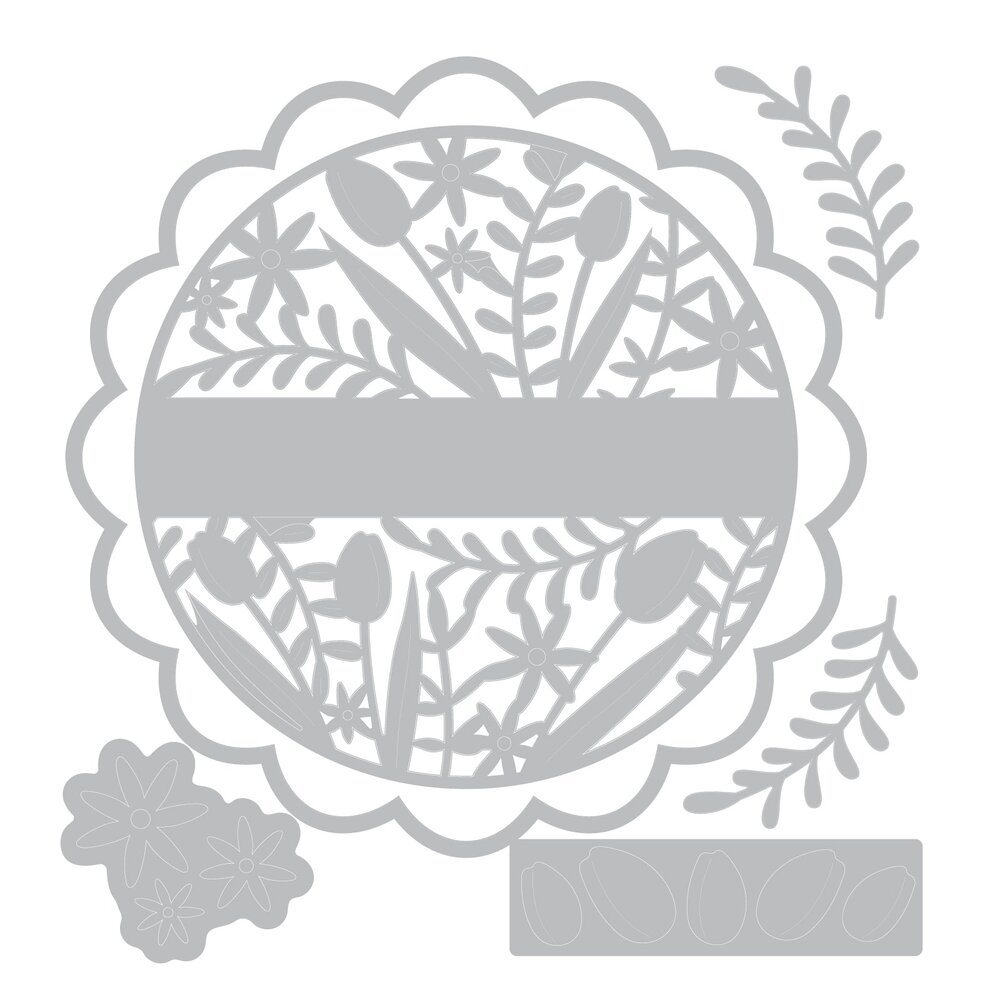 Sizzix Thinlits Die by Catherine Pooler Tulips & Blooms Circle (6pcs) (666799) Sizzix Thinlits Die by Catherine Pooler Tulips & Blooms Circle (6pcs) (666799)