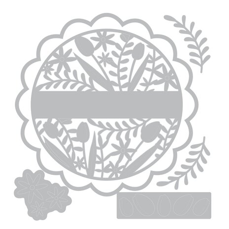 Sizzix Thinlits Die by Catherine Pooler Tulips & Blooms Circle (6pcs) (666799) Sizzix Thinlits Die by Catherine Pooler Tulips & Blooms Circle (6pcs) (666799)