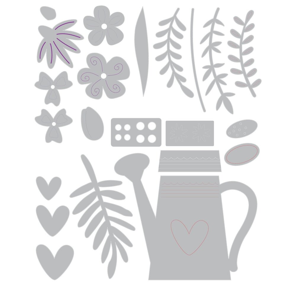 Sizzix Clear Stamps by Catherine Pooler Sprinkled with Love (22pcs) (666800) Sizzix Clear Stamps by Catherine Pooler Sprinkled with Love (22pcs) (666800)