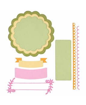 Sizzix Thinlits Die by Catherine Pooler Scalloped Circles, Borders & Banners (10pcs) (666801) Sizzix Thinlits Die by Catherine Pooler Scalloped Circles, Borders & Banners (10pcs) (666801)