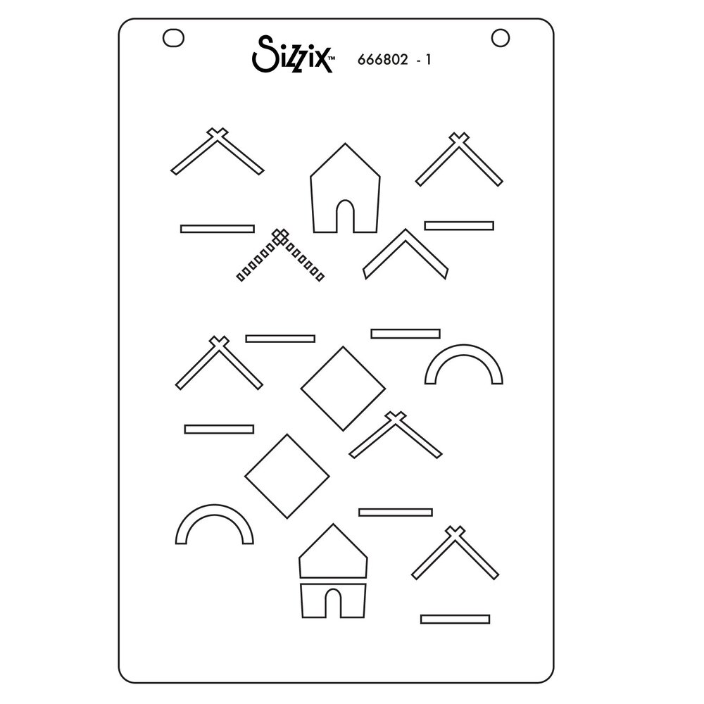 Sizzix Layered Stencils by Catherine Pooler Good Place to Land (4pcs) (666802) Sizzix Layered Stencils by Catherine Pooler Good Place to Land (4pcs) (666802)