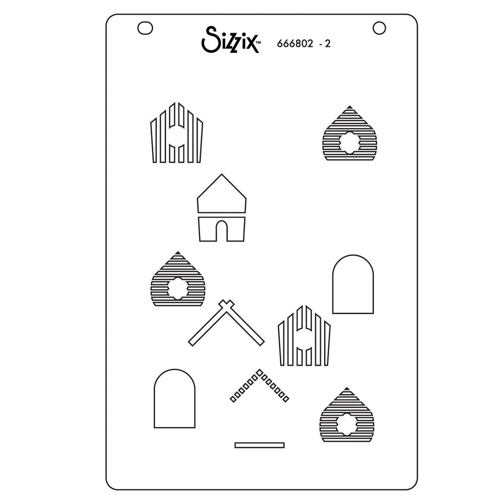 Sizzix Layered Stencils by Catherine Pooler Good Place to Land (4pcs) (666802) Sizzix Layered Stencils by Catherine Pooler Good Place to Land (4pcs) (666802)