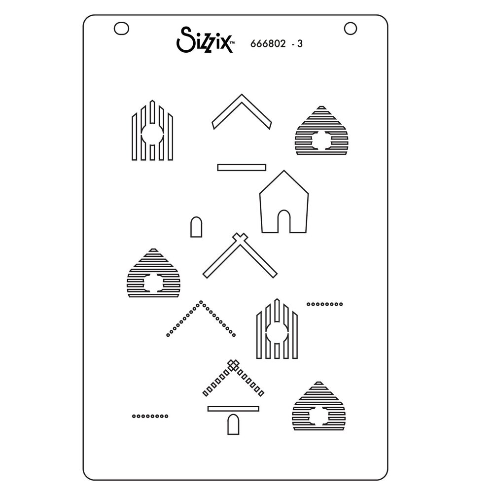 Sizzix Layered Stencils by Catherine Pooler Good Place to Land (4pcs) (666802) Sizzix Layered Stencils by Catherine Pooler Good Place to Land (4pcs) (666802)