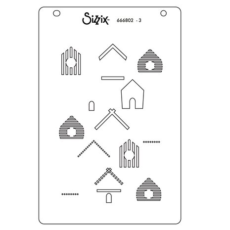 Sizzix Layered Stencils by Catherine Pooler Good Place to Land (4pcs) (666802) Sizzix Layered Stencils by Catherine Pooler Good Place to Land (4pcs) (666802)