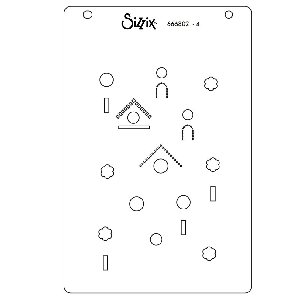 Sizzix Layered Stencils by Catherine Pooler Good Place to Land (4pcs) (666802) Sizzix Layered Stencils by Catherine Pooler Good Place to Land (4pcs) (666802)