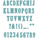 Sizzix Framelits Die by 49 and Market Fine Line Alpha 02 (45pcs) (666808)