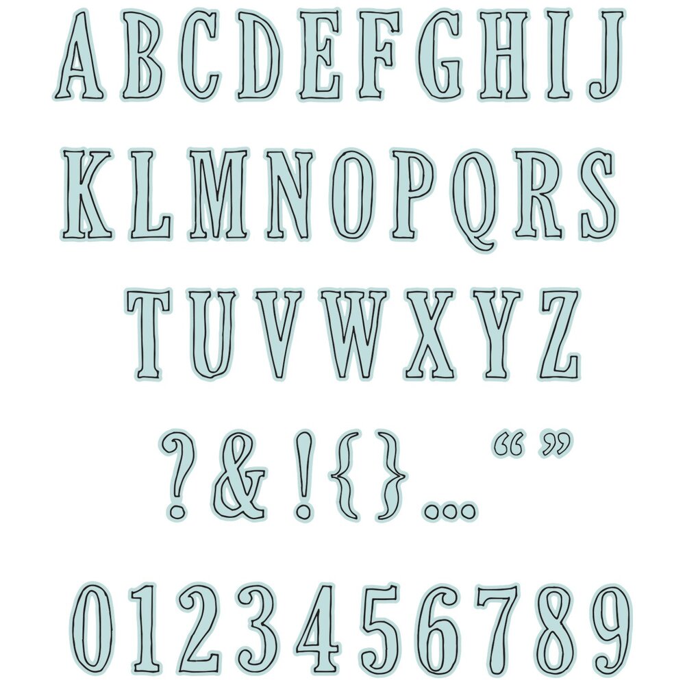 Sizzix Framelits Die by 49 and Market Fine Line Alpha 02 (45pcs) (666808) Sizzix Framelits Die by 49 and Market Fine Line Alpha 02 (45pcs) (666808)