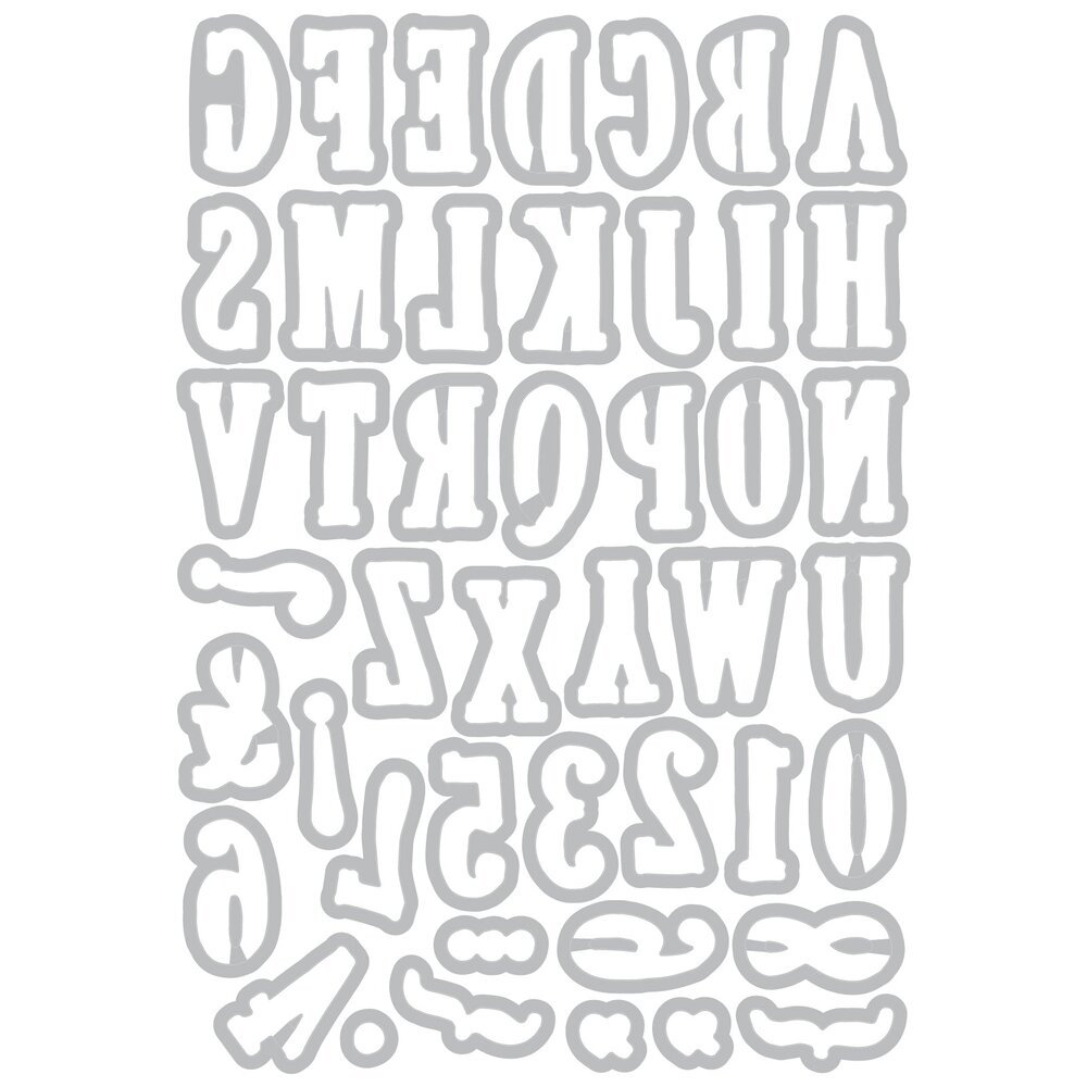 Sizzix Framelits Die by 49 and Market Fine Line Alpha 02 (45pcs) (666808) Sizzix Framelits Die by 49 and Market Fine Line Alpha 02 (45pcs) (666808)