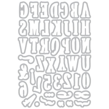 Sizzix Framelits Die by 49 and Market Fine Line Alpha 02 (45pcs) (666808) Sizzix Framelits Die by 49 and Market Fine Line Alpha 02 (45pcs) (666808)